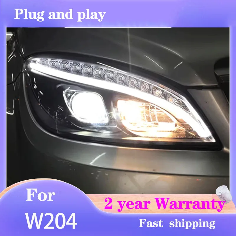 

Car Styling for W204 Headlights 2007-2010 C300 Head Lamp C260 DRL Turn Signal Low High Beam Projector Lens