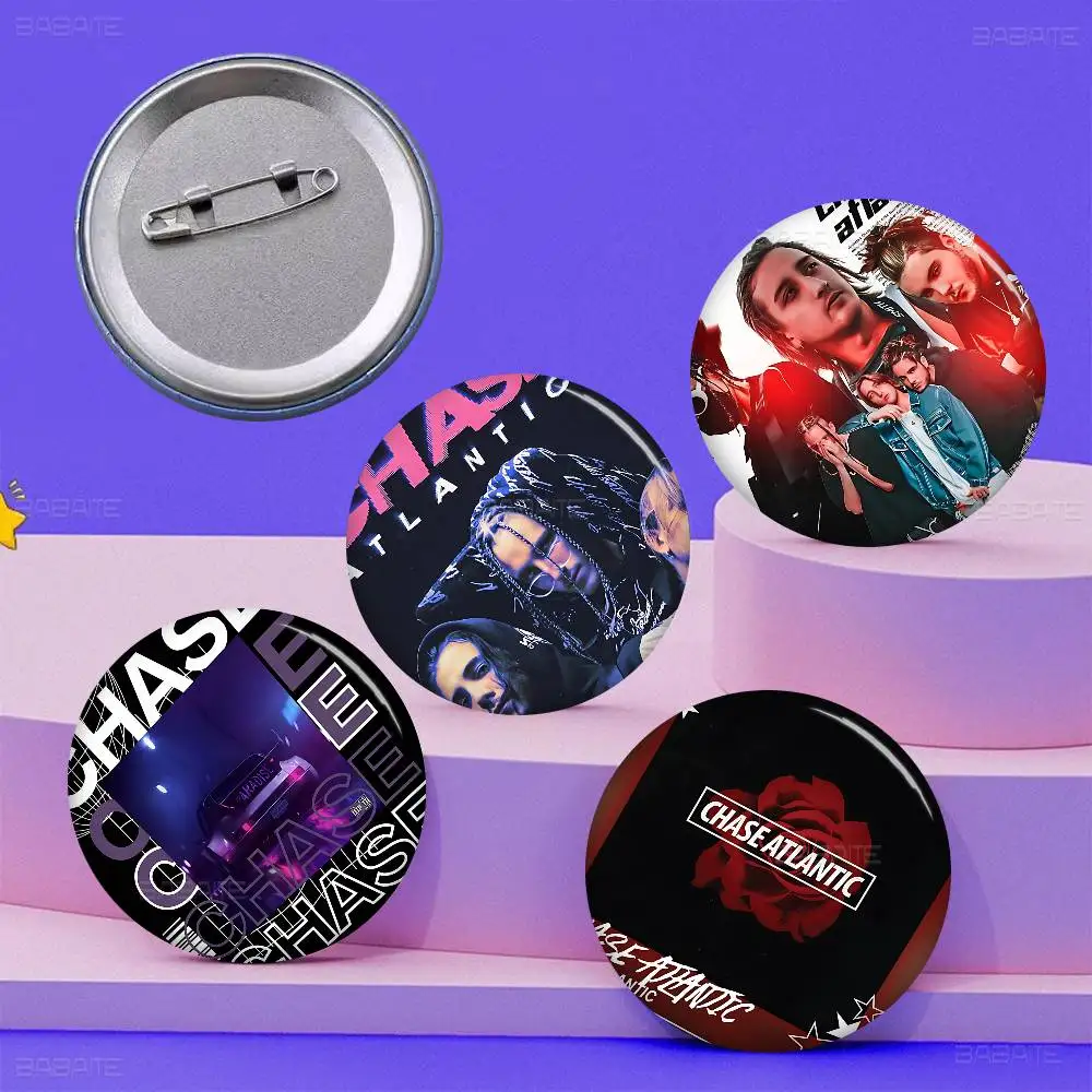 singer group C-Chase Atlantic music Album 32/44/58mm Handmade Pin Round Funny Snap-in Brooches for Backpack Cothes Accessories