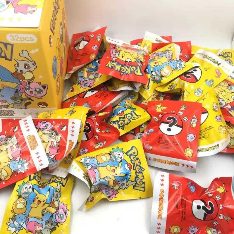 Miniso estilo pikachu borracha caixa cega bonito 3d destacável quebra-cabeça borrachas escola papelaria presente para estudantes