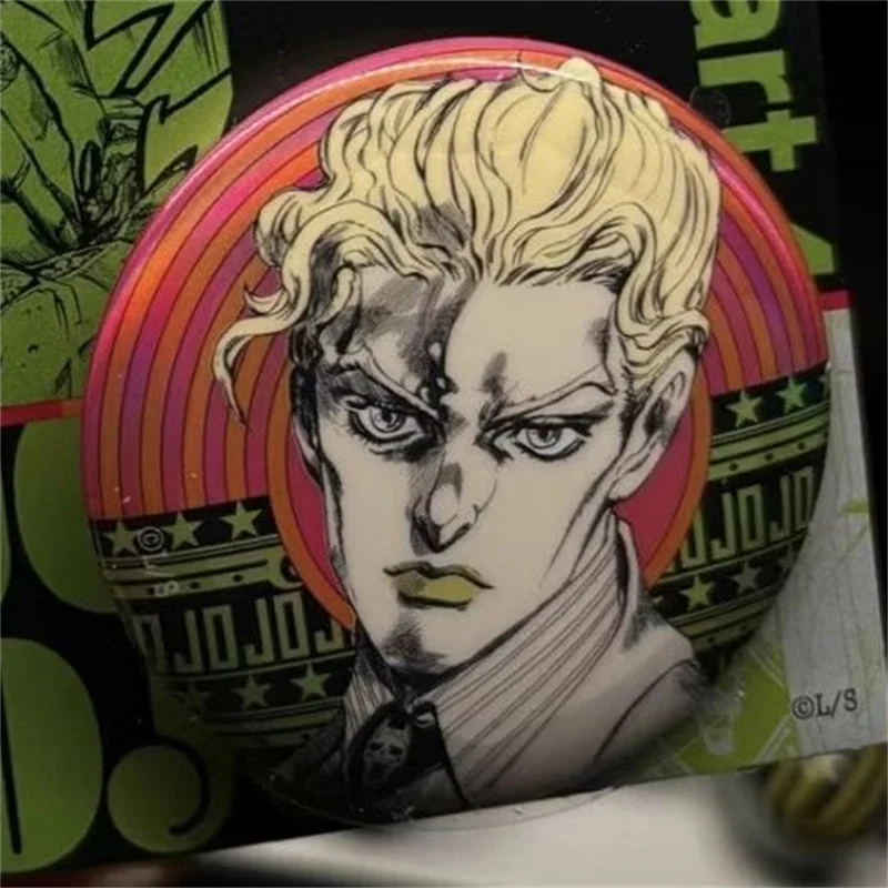 Anime JJBA Diamond Is Unbreakable Kishibe Rohan Cosplay Odznaka Broszka Okrągła Kira Yoshikage Figurka Torba Plecak Przypinka Rekwizyt