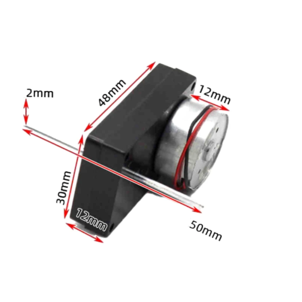 1PCS 3048-300 Gear Motor DC1-5V 30mm/50mm/60mm/80mm/100mm/150mm 330RPM-540RPM Long Axis Motor DIY Electric Motor Accessories