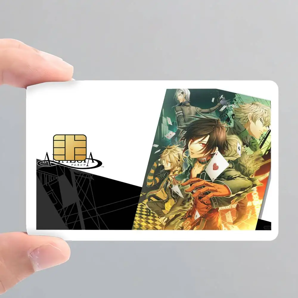 Otome Game Amnesia Memories Card Stickers for Bank Access Protective Waterproof Film Cover Sticker Surprise Gift