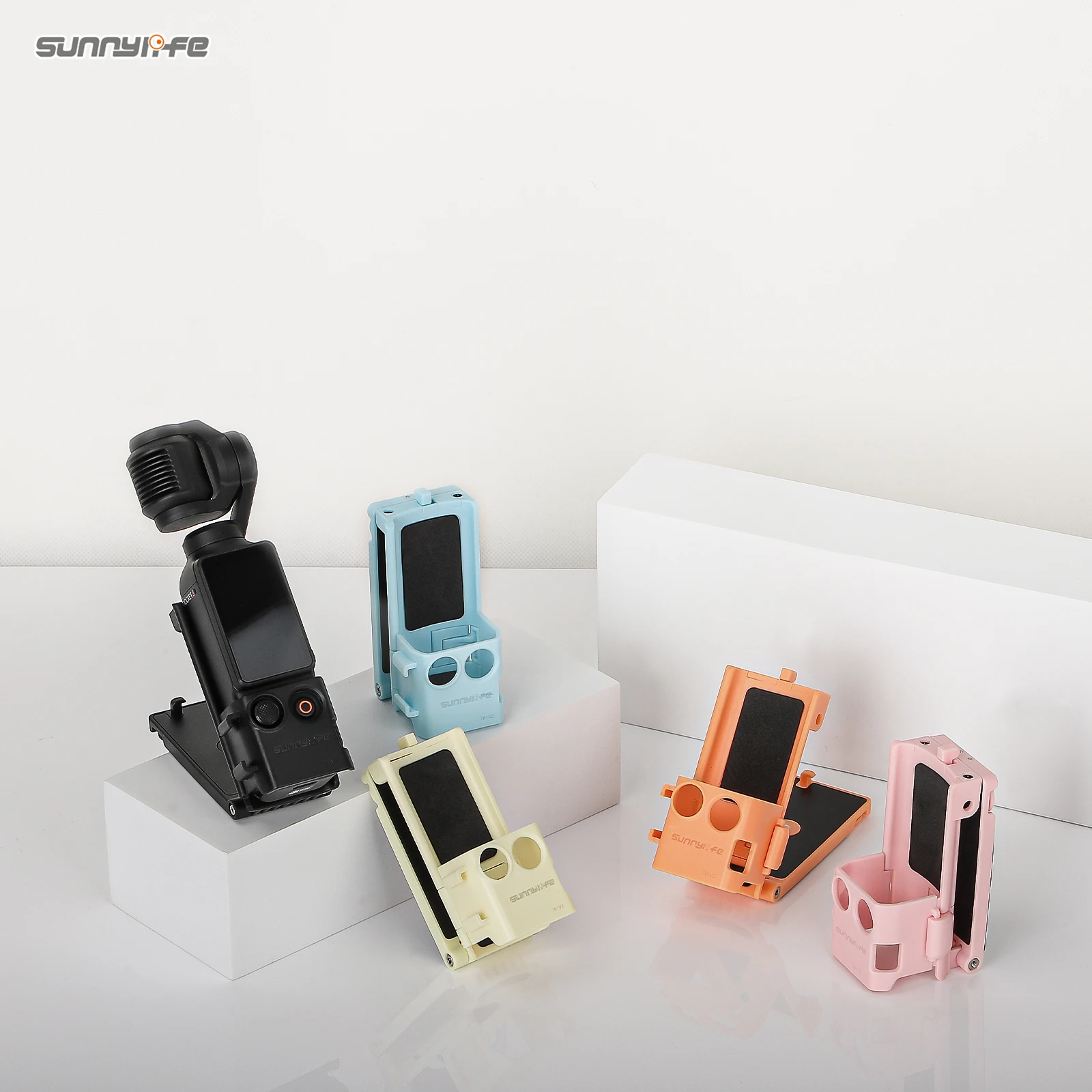 Magnetic Bracket for DJI Osmo Pocket 3 - Adjustable Angle Desktop Stand with Secure Magnetic Base, Black, Compatible with Multip