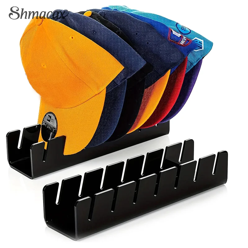 7-Holes Baseball Cap Display Rack Durable Clear Acrylic Hat Holder For Home Closet Storage Organization Decoration