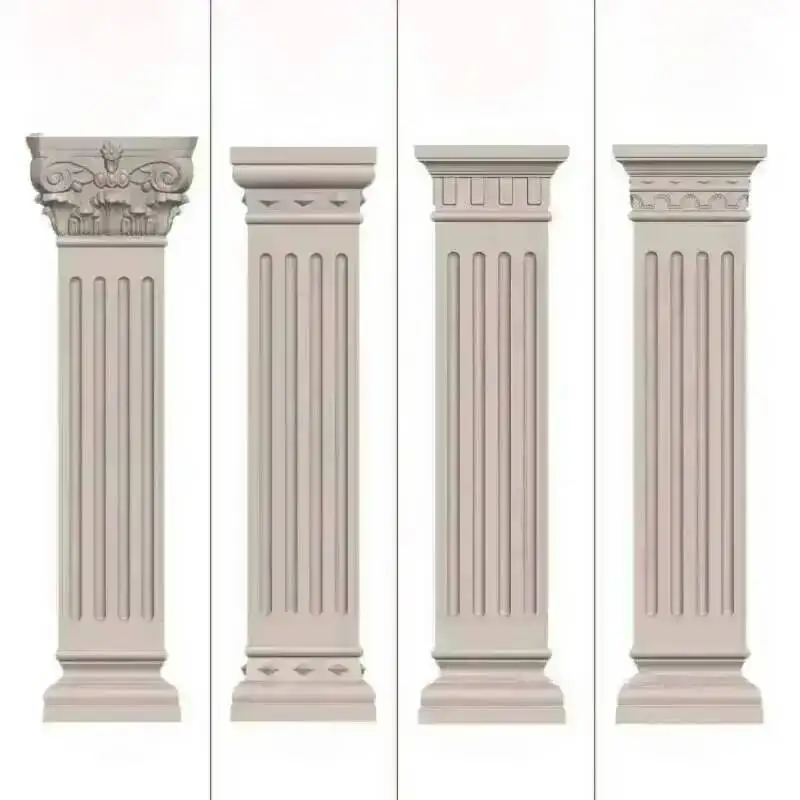 Cement Column Mold Plastic DIY Roman Household Garden Buildings for Cylindrical Square Closure European Balcony Decorative Molds