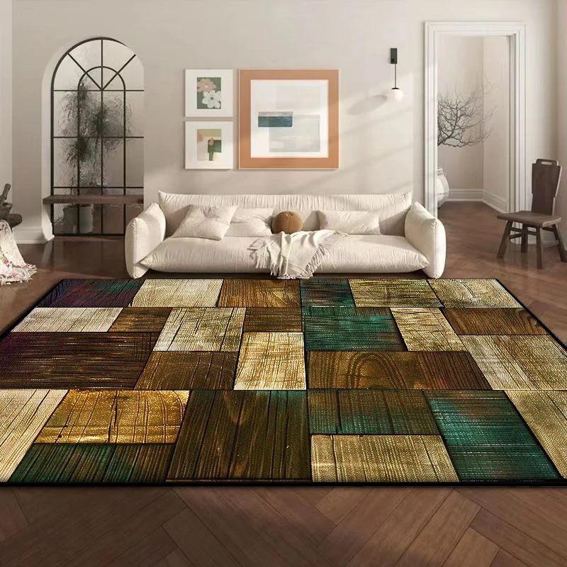 

Nordic Geometric Carpet for Living Room Abstract Decoration Foldable Non-slip Rug 200x300 Cloakroom Bedroom Easy Clean Floor Mat