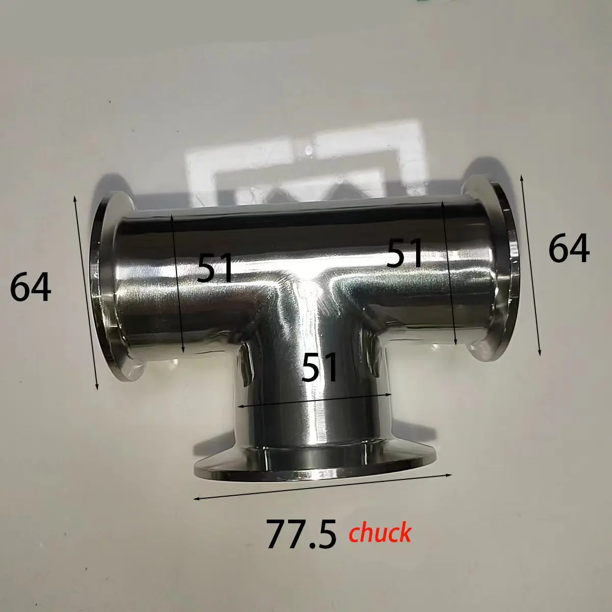 304 Stainless Steel Three-way Pipe Valve & Check Valve for Liquid Filling Machine, Inlet and Outlet Connector