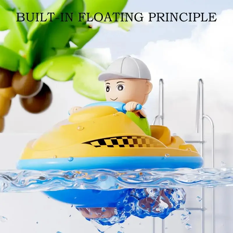 어린이 장난감 인터랙티브 감각 물놀이 활동용 수동 모터보트 유아 샤워 수영장