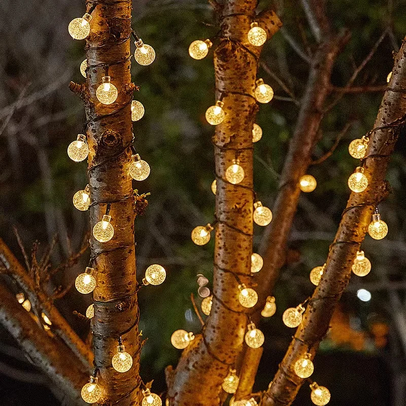 Imagem -03 - Solar Power Outdoor String Lights Guirlanda Impermeável Fairy Lights para Casamento Decoração de Natal Ano Novo Modos