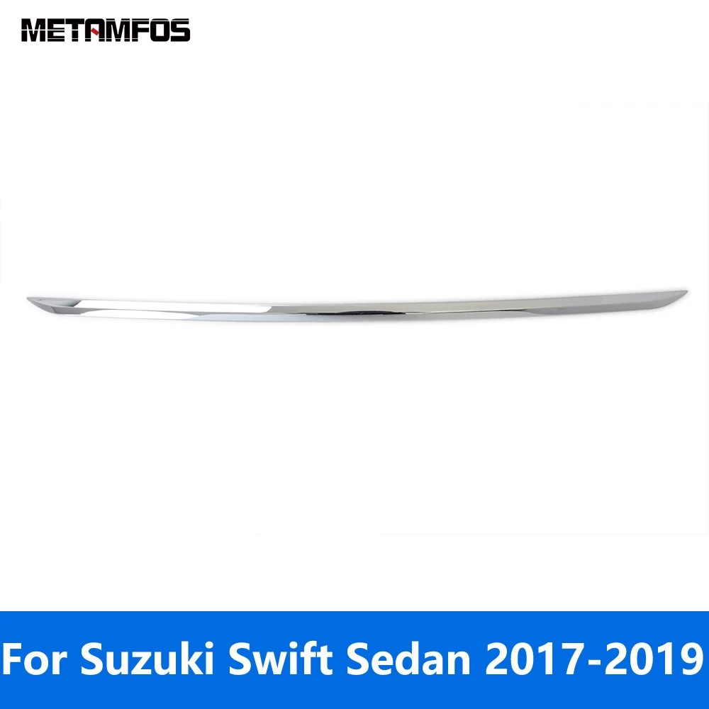 For Suzuki Swift Sedan 2017 2018 2019 Chrome Rear Trunk Lid Tailgate Door Boot Protection Molding Trim Accessories Car Styling