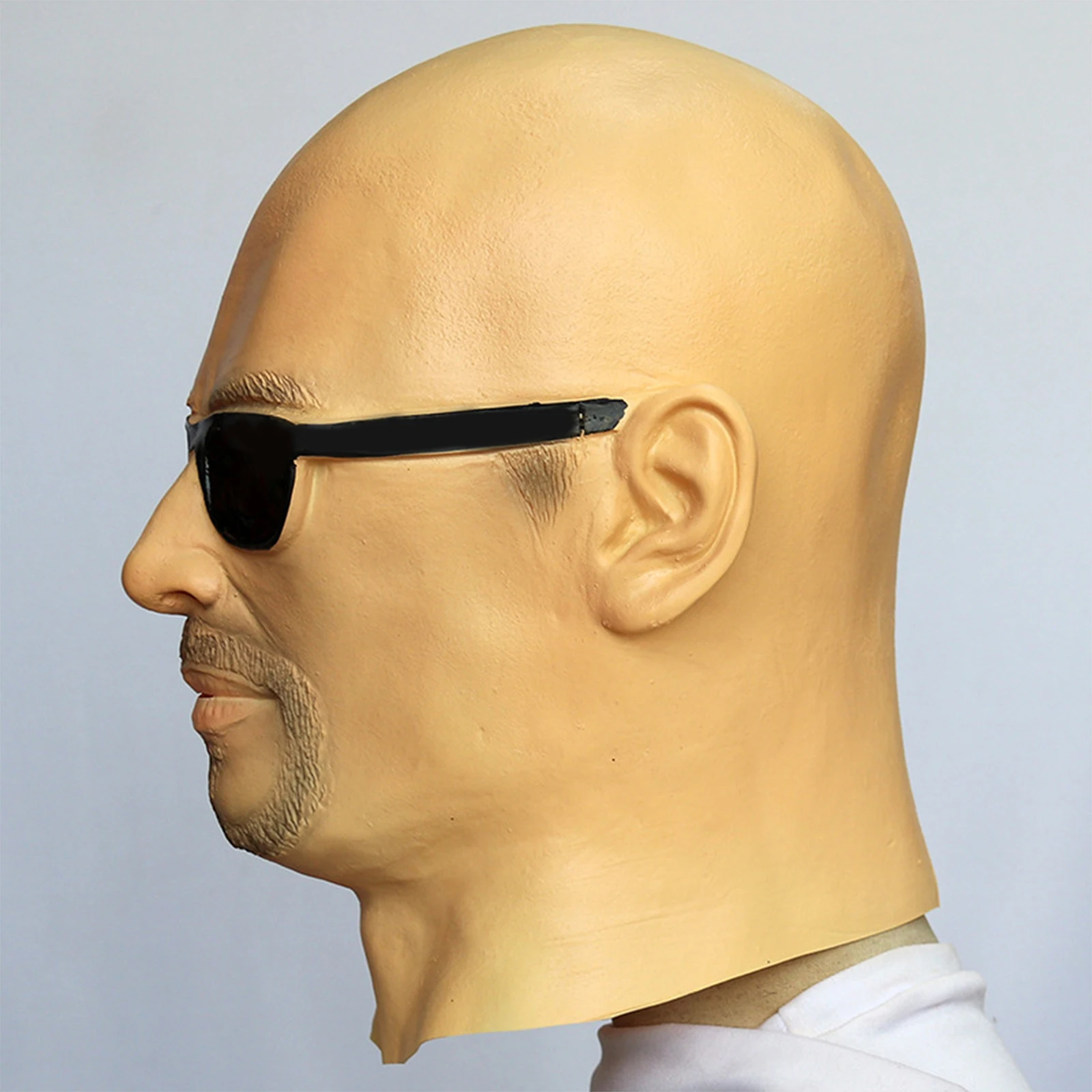 Head Facewear occhiali realistici Bald Man Facewear visiera copricapo per Cosplay Masquerade costumi di Halloween