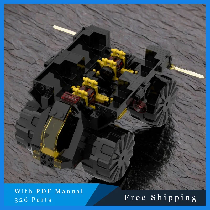 326 pçs criativo legal preto transporte carro modular moc blocos de construção modelo crianças educação diy montagem brinquedos presentes aniversário