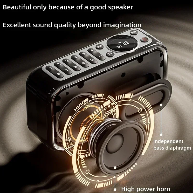 Mini altavoces portátil con Bluetooth, Radio impermeable para exteriores, sonido envolvente 360, caja de sonido para el hogar, Walkman, reproductor de música enchufable