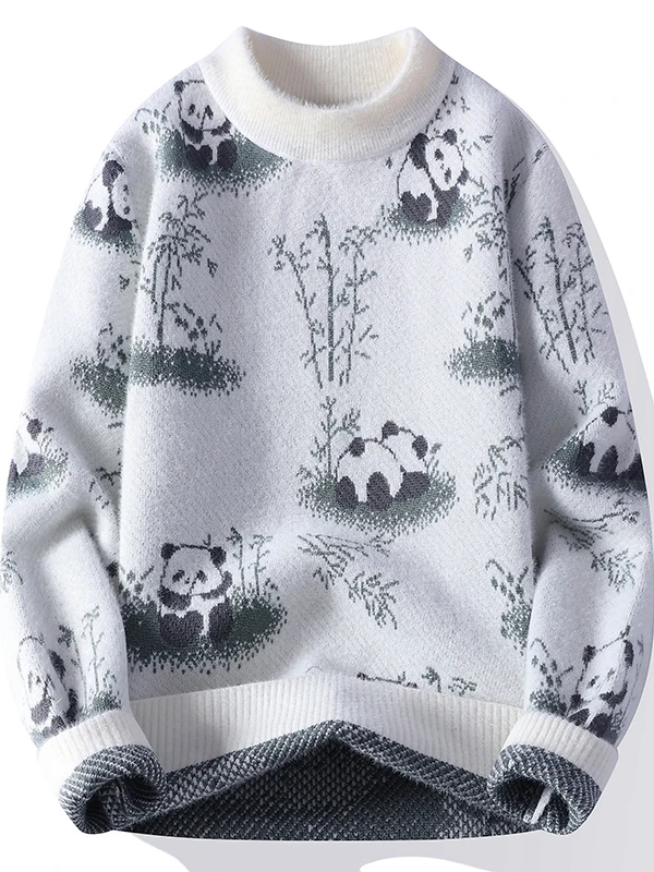 

Мягкий мужской вязаный свитер Nouriing с высоким воротником, осень-зима, новый вязаный свитер для подростков, норковый бархат, не скатывается