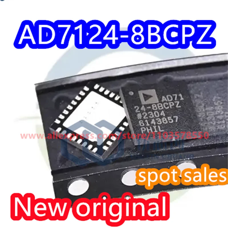 5PCS  New original AD7124-8BCPZ AD7124-8 analog-to-digital converter chip package LFCSP-32