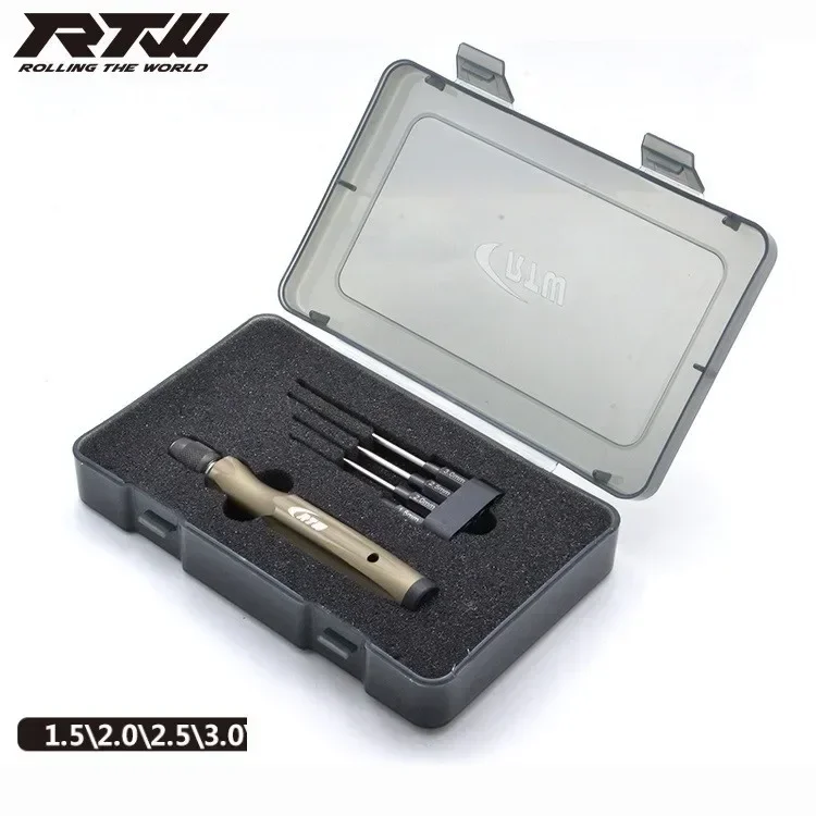 RTW 5 in 1 Hex Screwdriver Set HSS High Speed Steel 1.5/2.0/2.5/3.0mm Phillips Bit RC Helicopter FPV Drone Car Repair Tool Kit