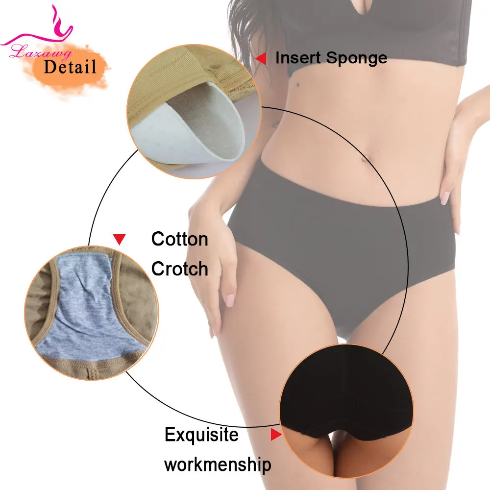 LAZAWG Butt Lifter Panty for Women Butt Lifter Panties with Pads Tummy Control Shapewear Slimming Seamless Push Up Underwear