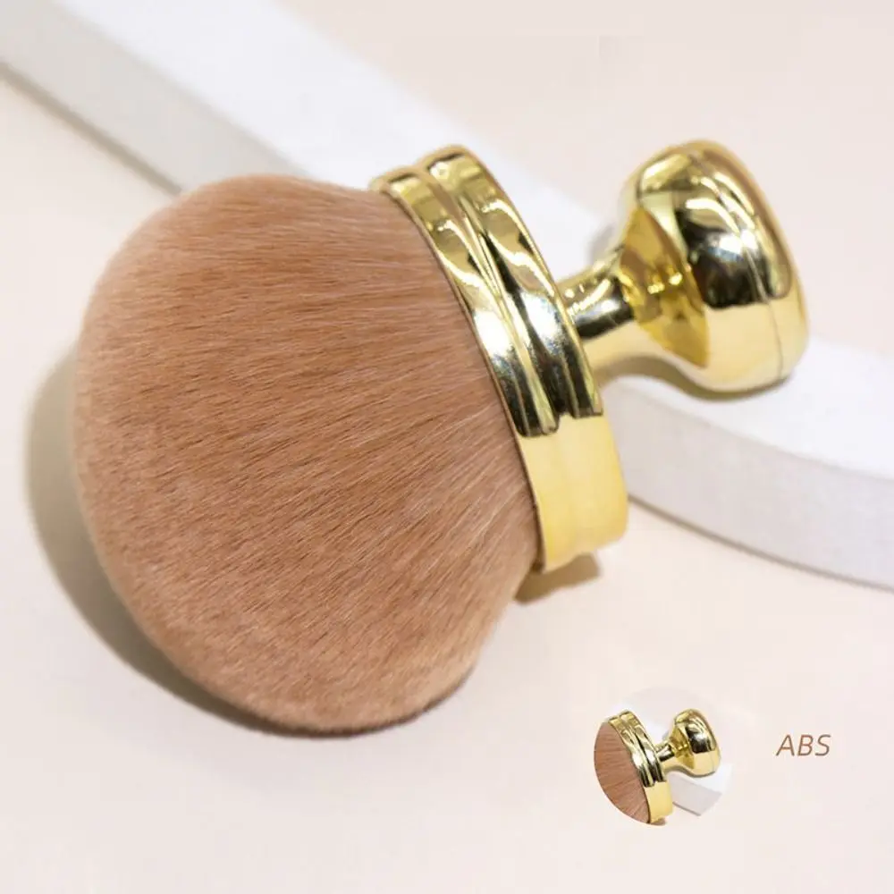 Multi-Purpose Ergonomic Extra Large Body Makeup Brush Mushroom Soft Wide-Headed Kabuki Brush Cute Gold Nail Powder Brush Beauty