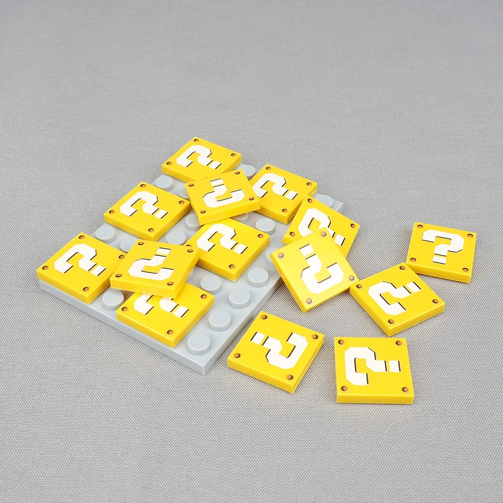 MOC 10PCS Question Mark 3068 2X2 Pattern Building Blocks Light Panel Compatible Board Bricks Particle Game Toy Children Kid Gift