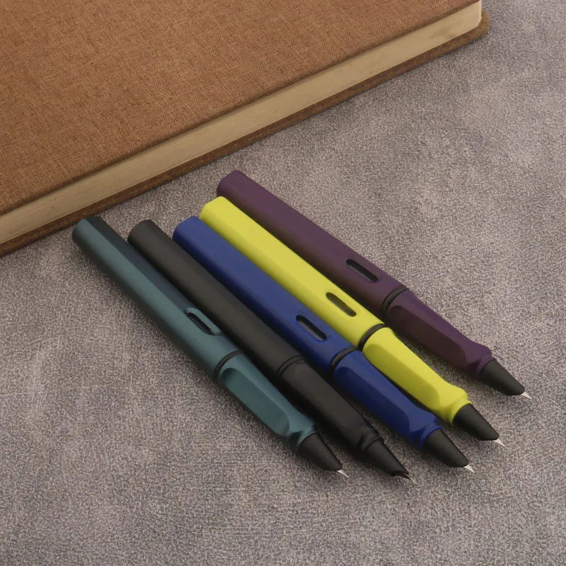 High Quality Fountain Pen Naginata Pen Matte Purple Handmade Grinding Nib Stationery Office School Supplies Ink Pens