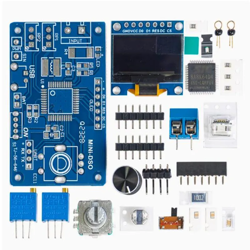 Mini DOS LCD oscilloscope kit STC8K8A single chip microcomputer electronic welding training production parts