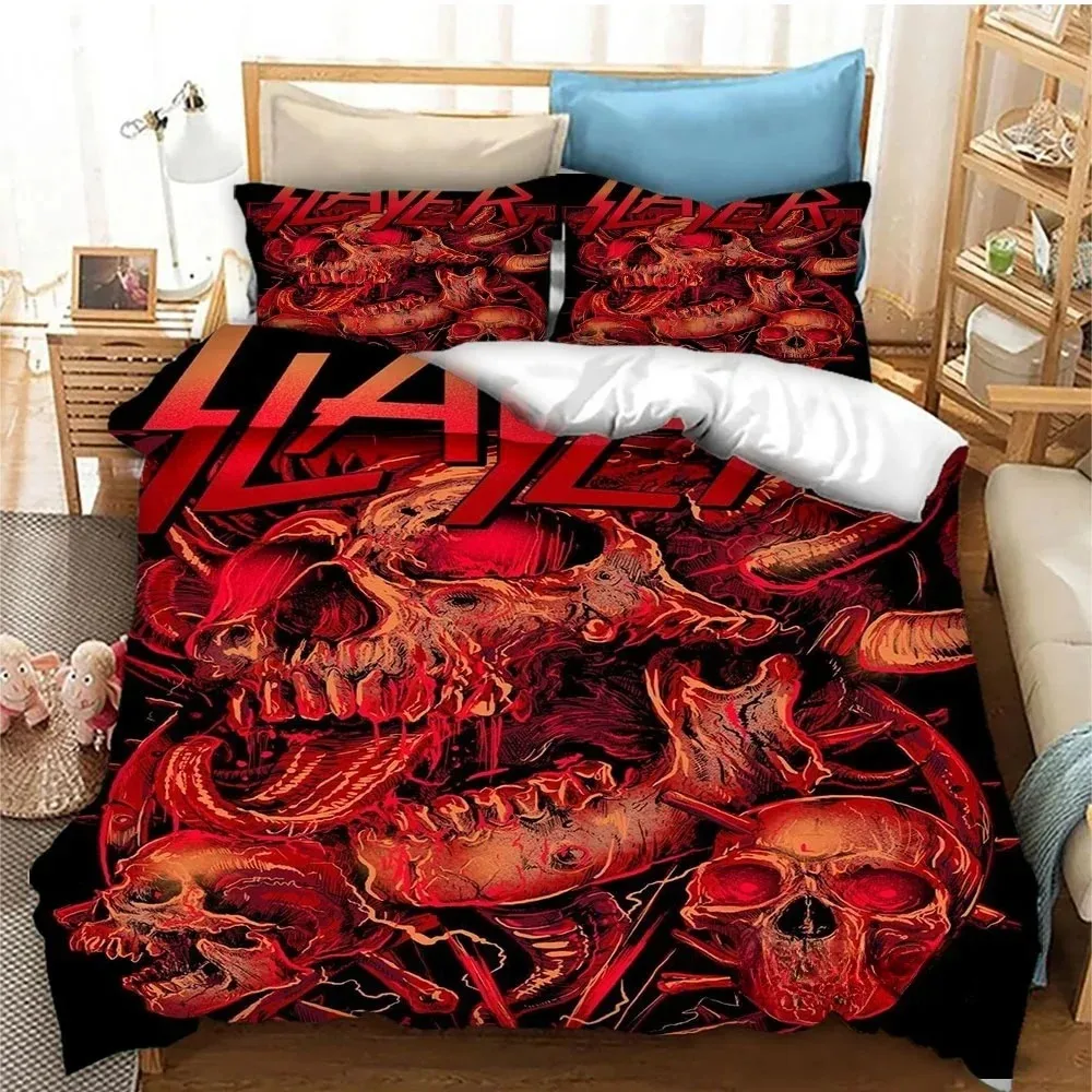 

Slayer Heavy Metal Band Music Bedding Set Bedroom Soft Modern Bedspreads Comefortable Duvet Cover Quilt Cover And Pillowcase