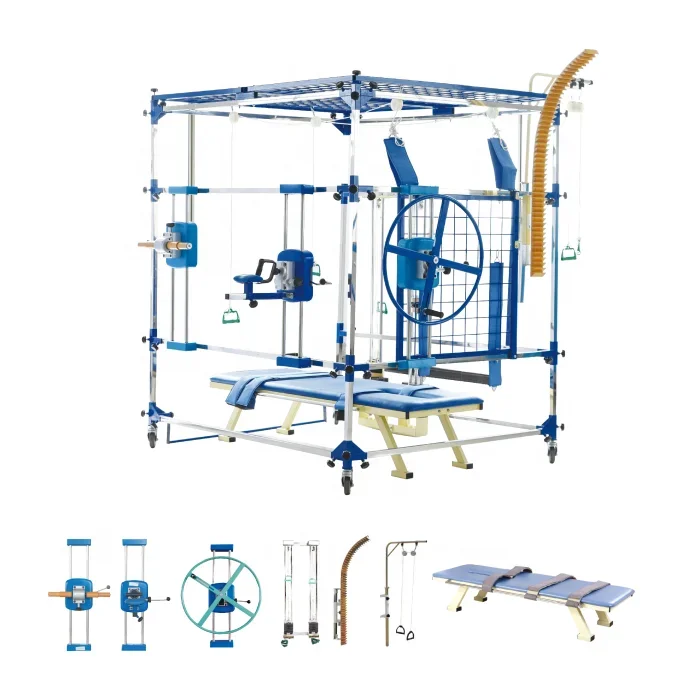 Multifunctional physical therapy trainer for rehabilitation equipment of wind hemiplegia in upper limbs and lower limbs.