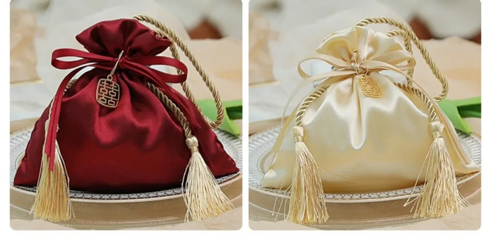 10/30/50 Pcs Luxus Verpackung Kordelzug Samt Beutel Beutel Geschenk Tasche Für Hochzeit Süßigkeiten Boxen Mit Perle string Dekor Gefälligkeiten Taschen – Detail 8