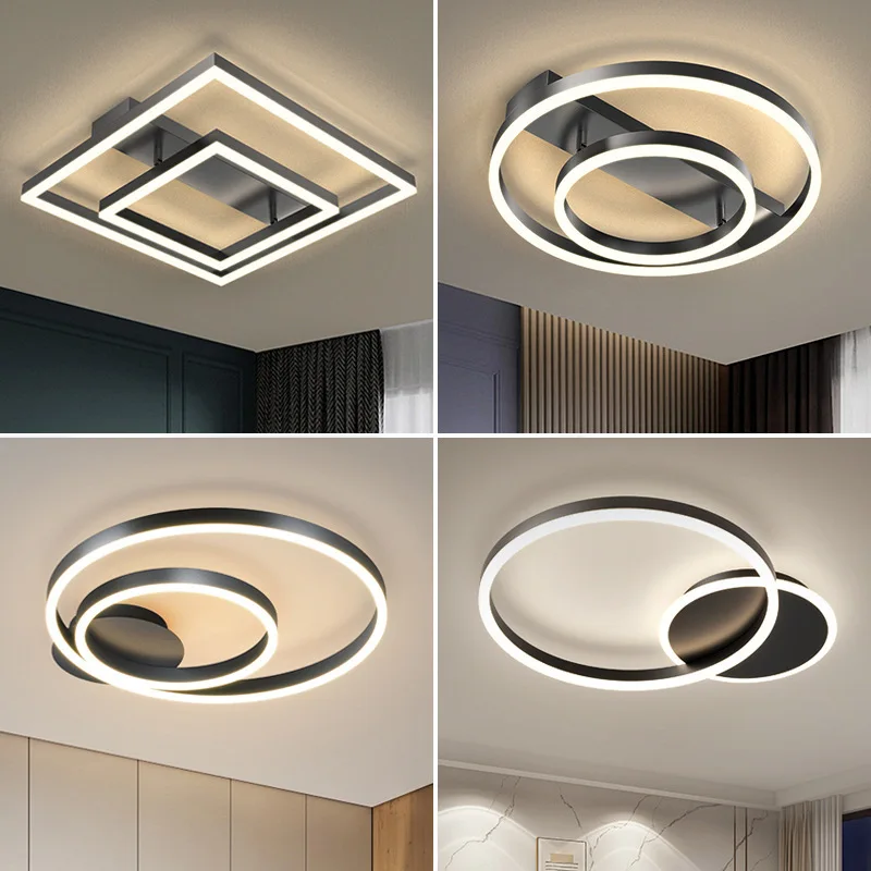 nordic interior circular led luz de teto lustre moderno para restaurante lampada de parede do quarto luzes do corredor dinning lights novo 2024 01