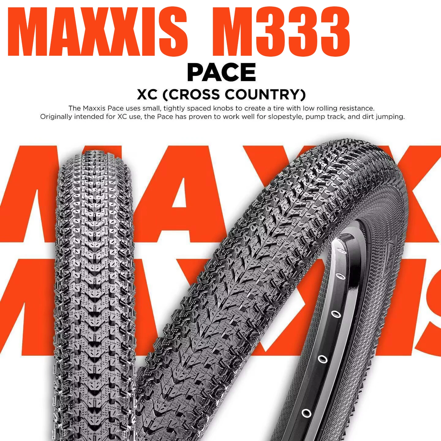 Maxxis M333 PACE Mtb Bicycle Tire 26 * 1.95 26 * 2.1 27.5 X1.95 27.5x2.1 29 x 2.1 29er Mountain Bike Tire Steel Wire Bicycle 1PC