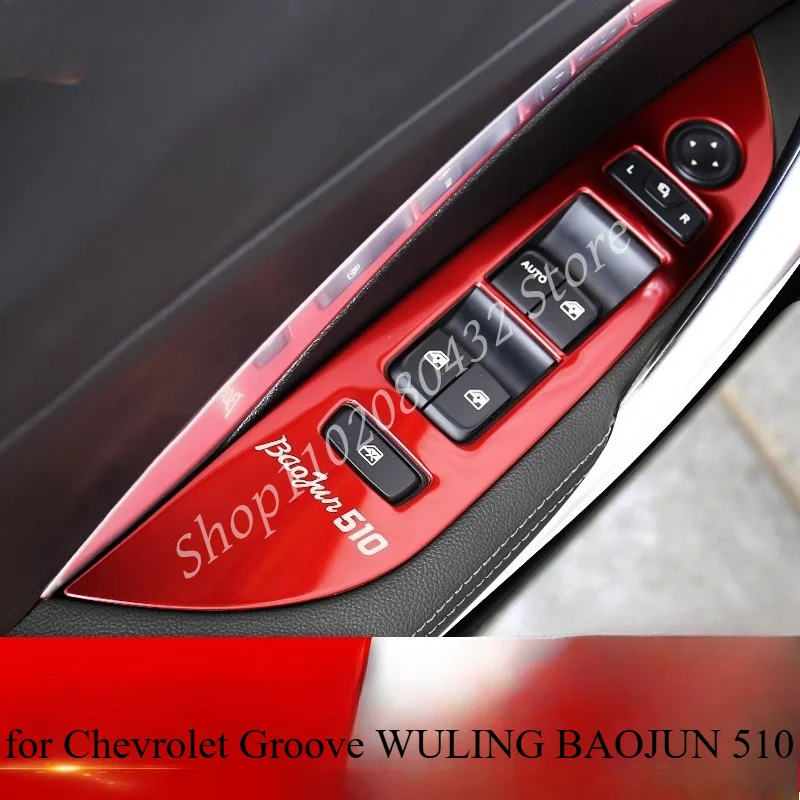 Window Button Switch Cover Glass Lifting Trim Frame Interior Mouldings Control Panel for Chevrolet Groove WULING BAOJUN 510