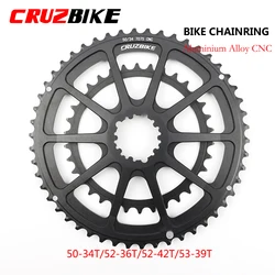 CRUZbike Road Bike 50-34T 52-36T 52-42T 53-39T Chain Wheel Double Chainring Bicycle Crown For 9/10/11/12 Speed Crankset