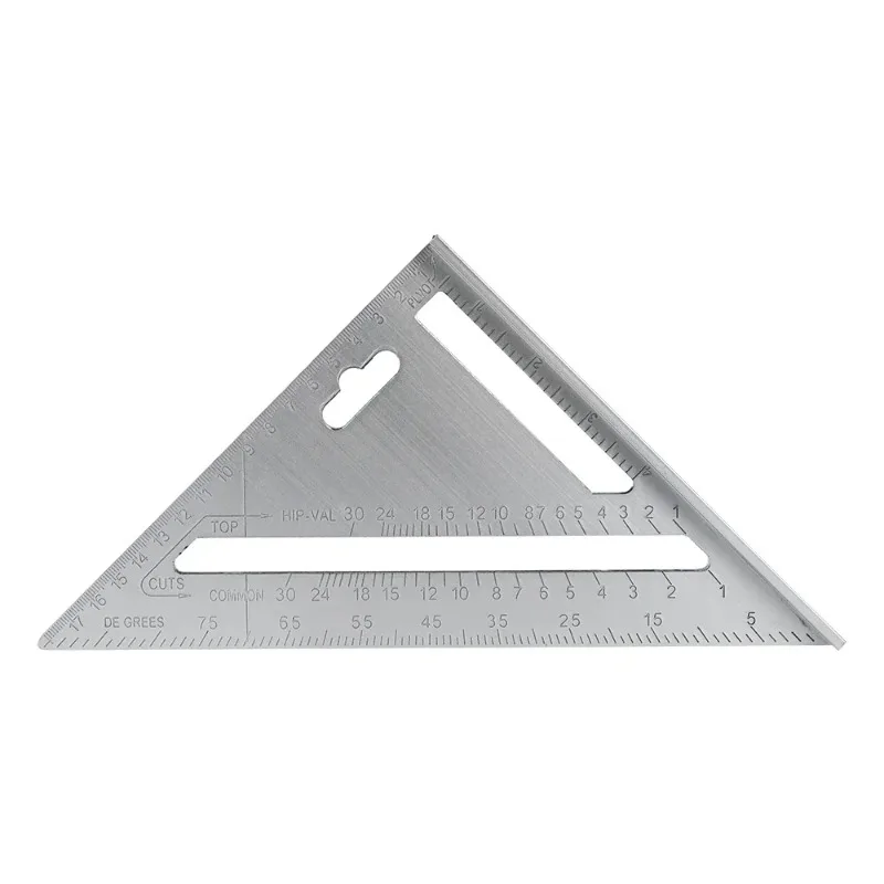 7 Inch Aluminum Triangle Ruler Multifunctional Carpenter Speed Square for Woodworking Construction Measuring Tasks
