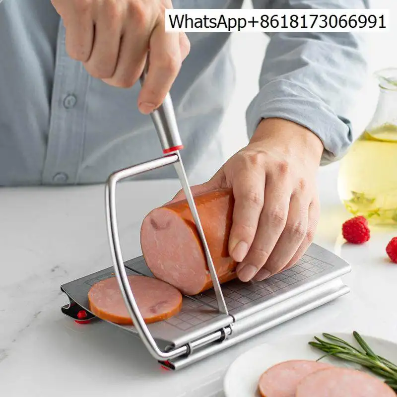 Japanese kitchen utensils with graduated stainless steel cheese slicer ham cutter