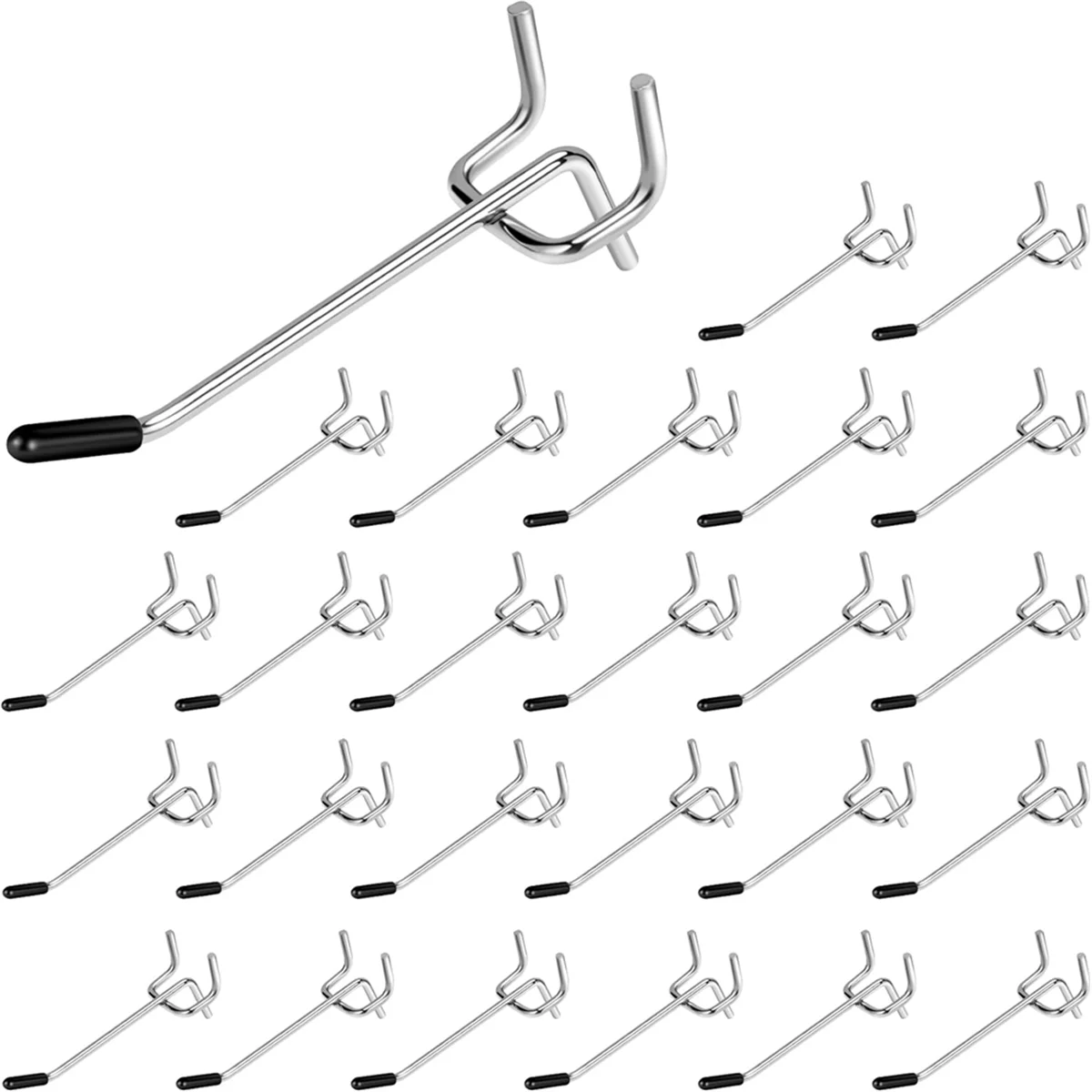 Pegboard Hooks 26 Pack 4 Inches, Peg Board Hooks for Hanging, Fit 1/4inch Peg Board Organizer Accessories for Garage