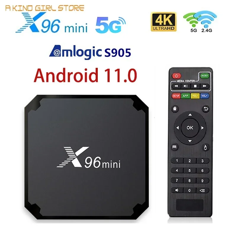 X96 Mini 5G Smart TV Box Android 11.0 Amlogic S905W2 2.4G/5G WIFI Bluetooth X96mini 4K Media Player VP9 H.265 Set Top Box 2G+16G