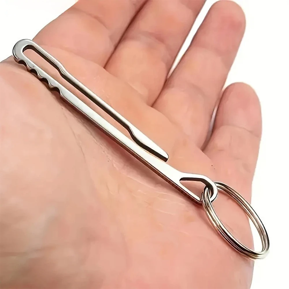 Outdoor EDC Multifunction Tool Clip Keychain Wallet Stainless Steel Key Ring Clasp Carabiner Money Clip Waist Bag Accessories
