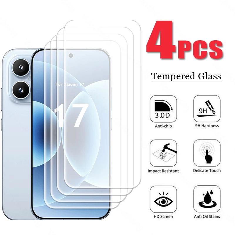 ل Xiaomi 17 الزجاج المضادة للخدش Xiaomi 17 الزجاج المقسى فيلم حامي الشاشة فيلم Xiaomi 17 برو ماكس الزجاج المقسى فيلم