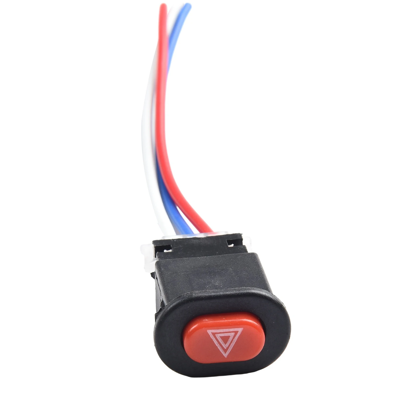 Interruttore a pulsante moto 5A 12V-24V 1x40x25mm accessori doppia luce di pericolo Flash plastica modificata di alta qualità