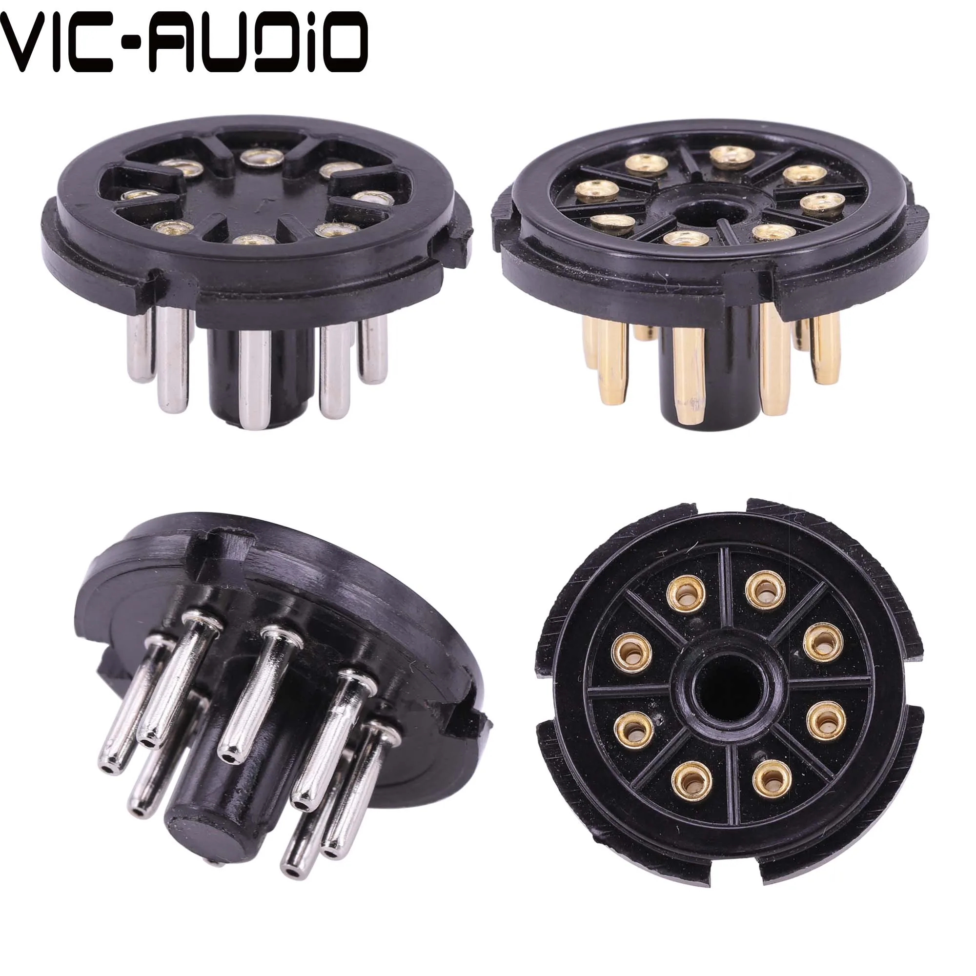 10pcs 8pin צינור שקע שסתום צינור בסיס c8aeh עבור kt66 kt88 el34 6s7 6sn7 6v6 l6 6 6 l6 צינור ואקום מגבר אודיו hifi