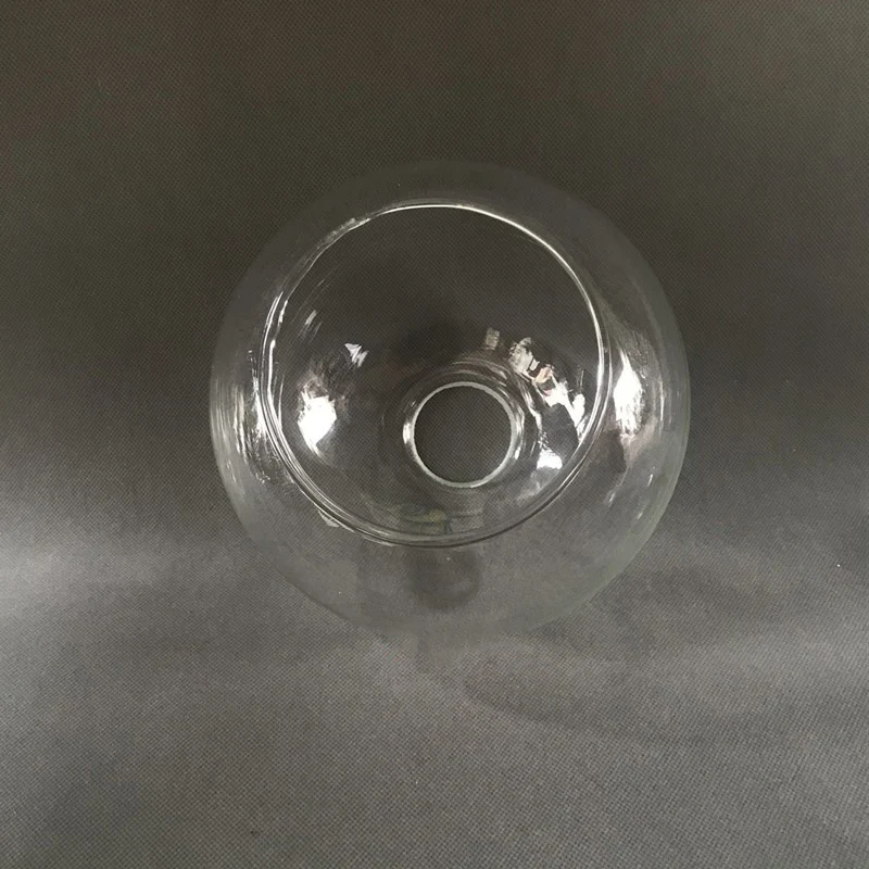 D13cm D15cm D18CM D20cm D25cm Hand Blown Clear Glass Globe Lamp Shade Replacement with 2 Ends Opening Glass Cover Ball Lampshad