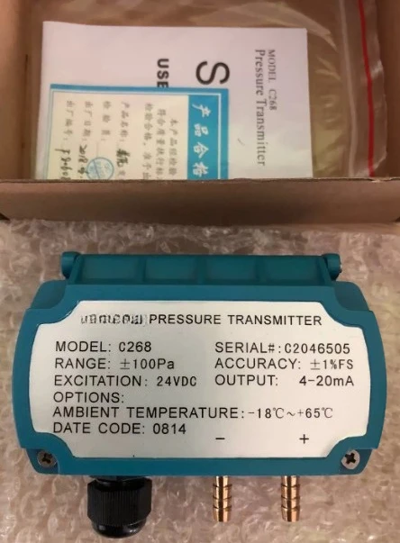 Domestic C268 pressure transmitter, pressure sensor 268, + -500Pa, + -100Pa, 0-10kPa, note pressure