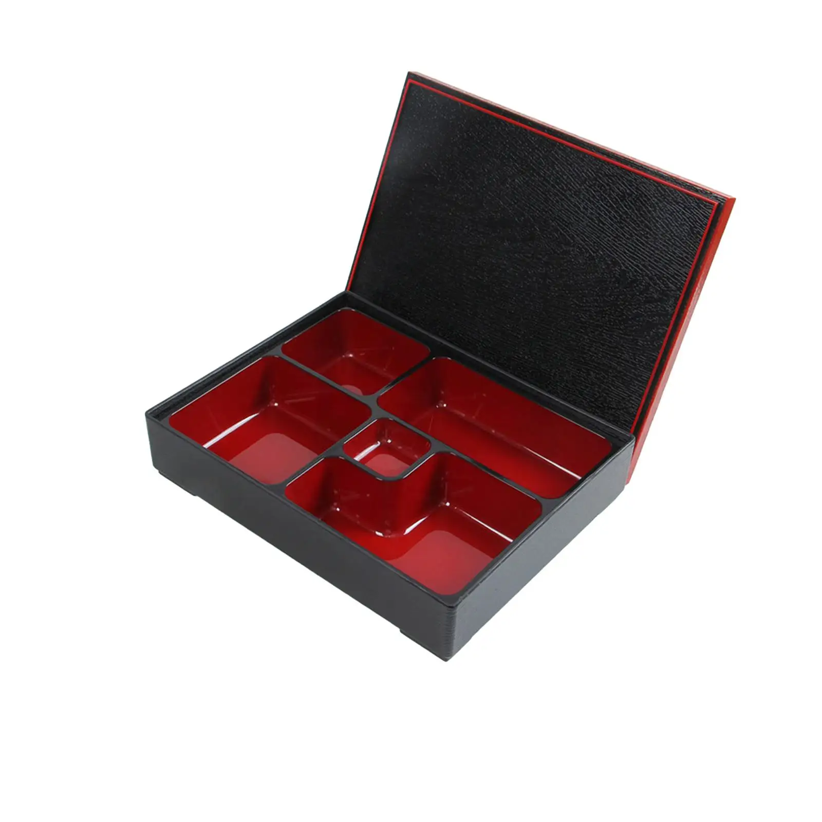 Bento Box giapponese rosso e nero con coperchio Lunch Box per Office Home Business