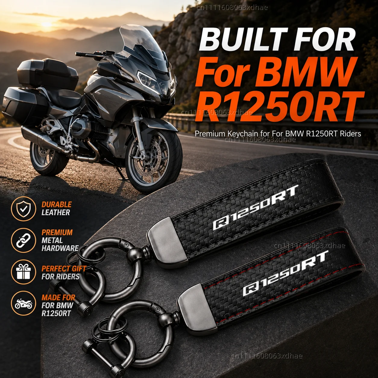 High-Grade Leather Motorcycle Keychain Holder Keyring Accessories For BMW R1250RT R1250 RT R 1250RT 2004-2013