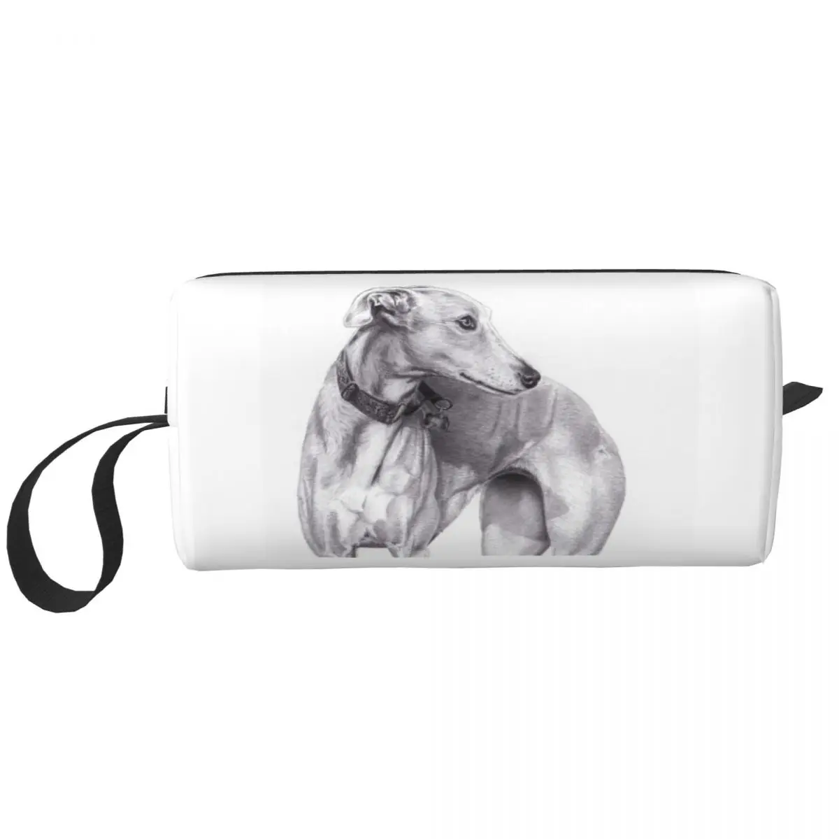 Kira Throw Makeup Bags Greyhound Richard Skipworth Cartoon Art Toiletry Cosmetic Bag Fashion Travel Makeup Organizer Case