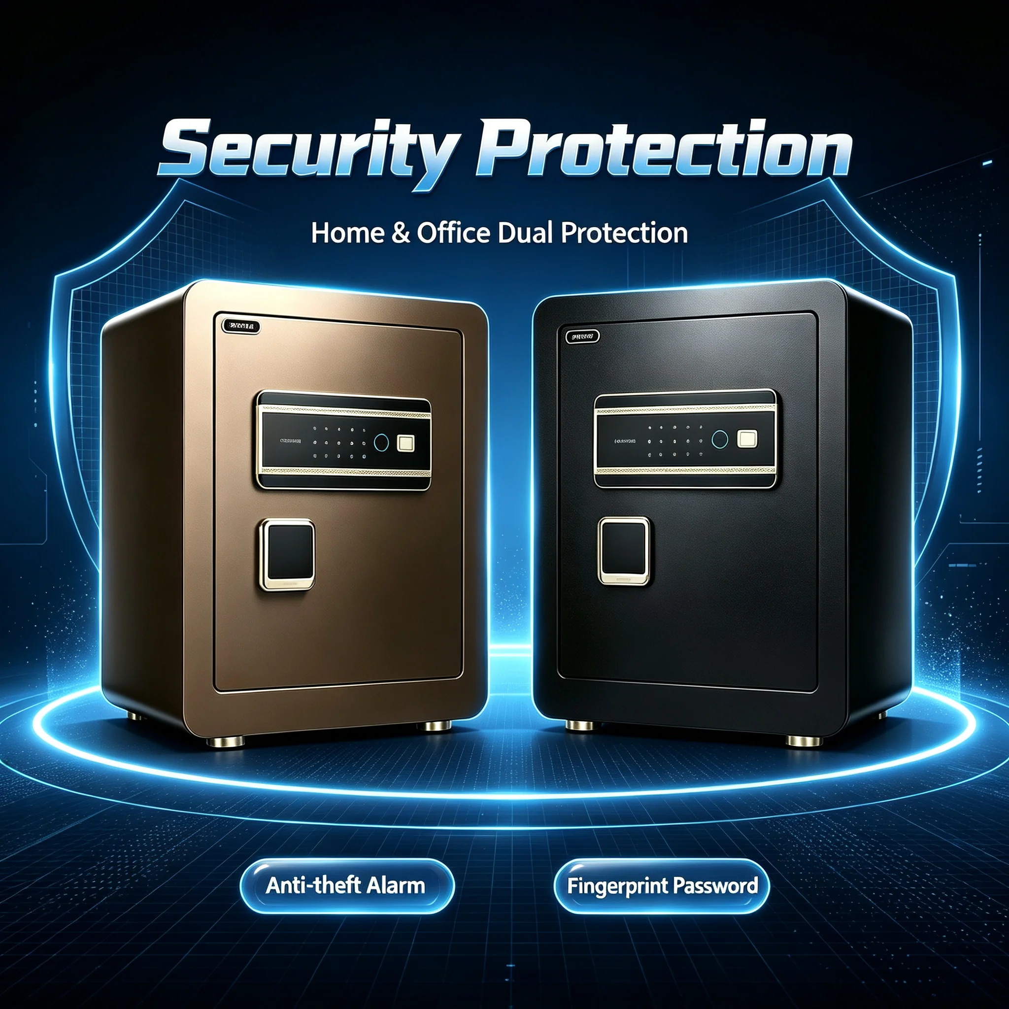 Electronic Safe Box, Digital Password Lock, Anti‑Theft Security Cabinet for Money Jewelry Documents Storage