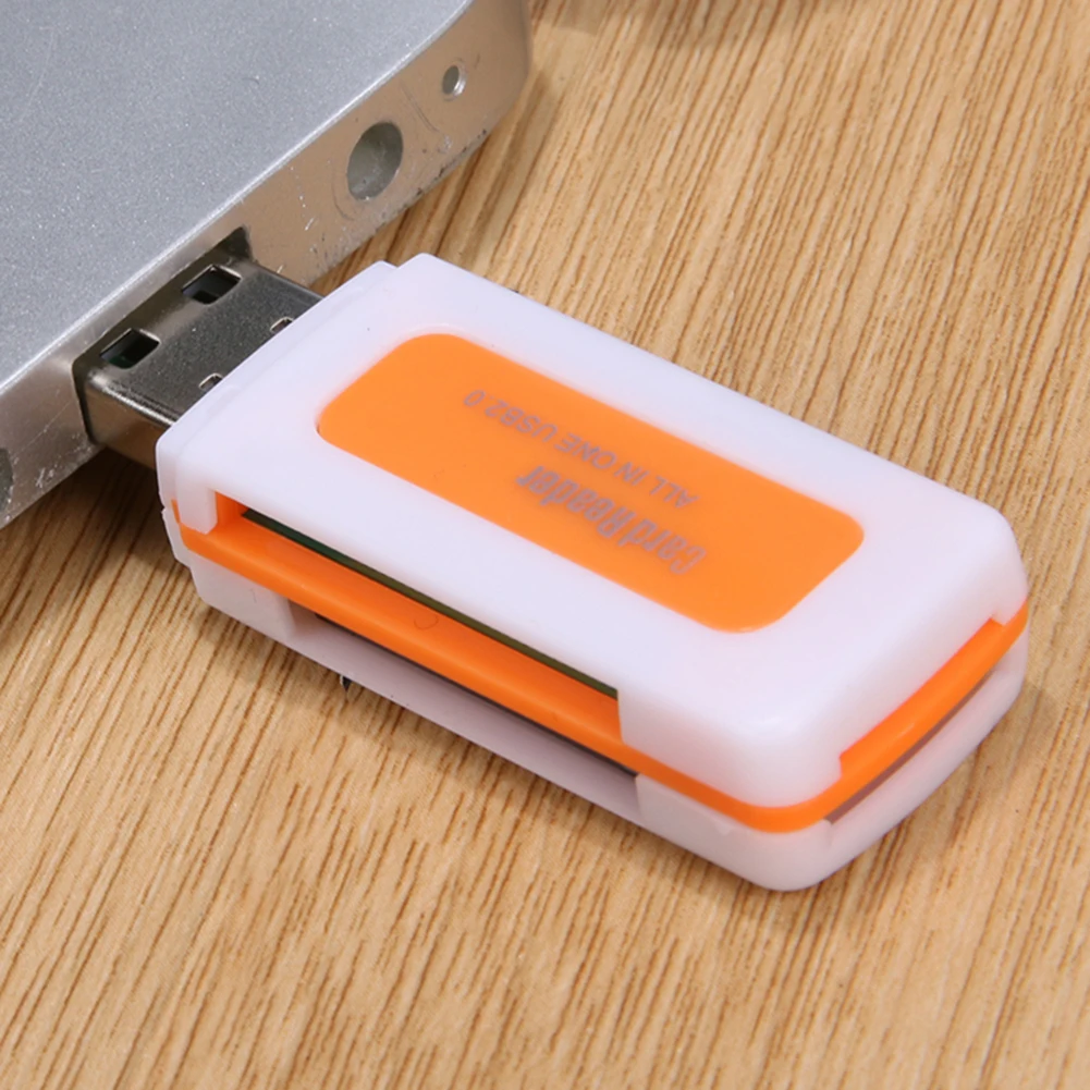 4 in 1 USB 2.0 Card Reader Universal USB TF SD Card Reader 4 Card Slots Memory Card Reader Adapter USB Adapter for TF SD MS M2
