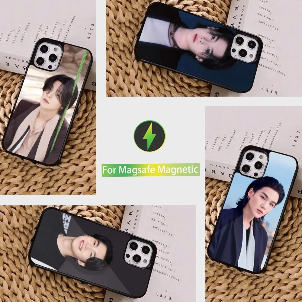 Чехол для телефона M-Min Y-Yoongi для iPhone 15,14,13,12,11,Pro,Max,Plus Mini Magsafe, магнитная Беспроводная зарядка