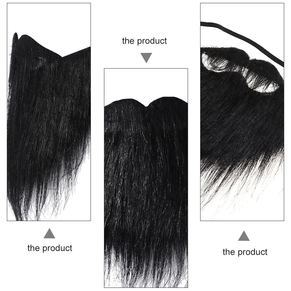 3개입 가짜 수염 검정 시뮬레이션 수염 할로윈 코스튬 파티 소품 드레스업 코스프레 액세서리 가면 장식