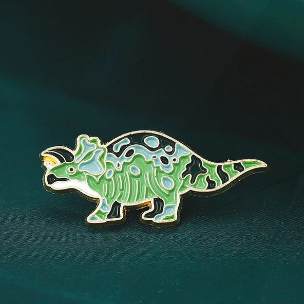 Pines Lapel Badges Cartoon Animal Jewelry Gift for Kids Friends Colorful Dino Enamel  Brooch Custom Jurassic Dinosaurs